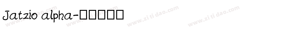 Jatzio alpha字体转换